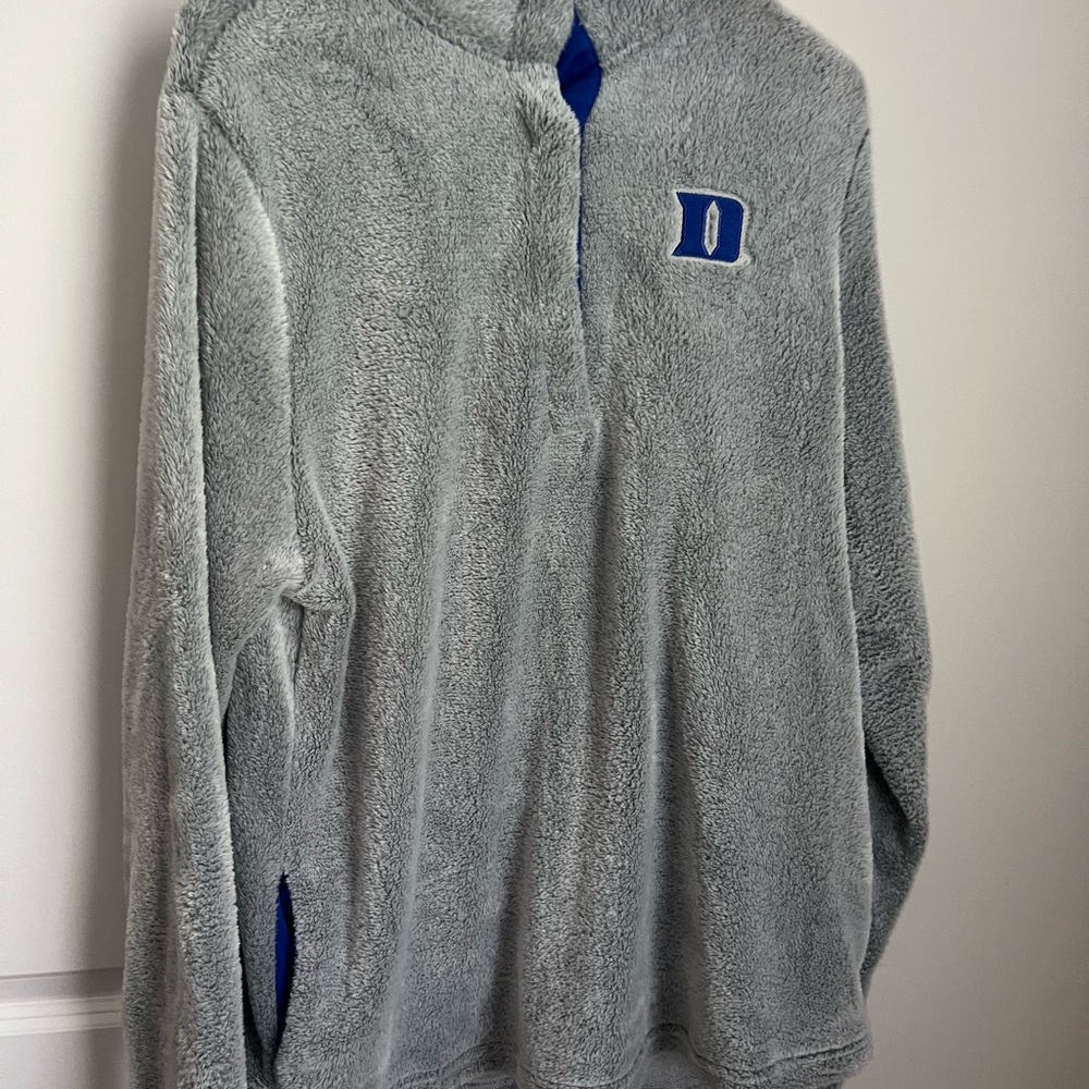 Colosseum Gray and Blue Zip Up Women’s Sweater